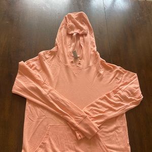 Athleta Girl Light Pink Hoodie with Sweater Material